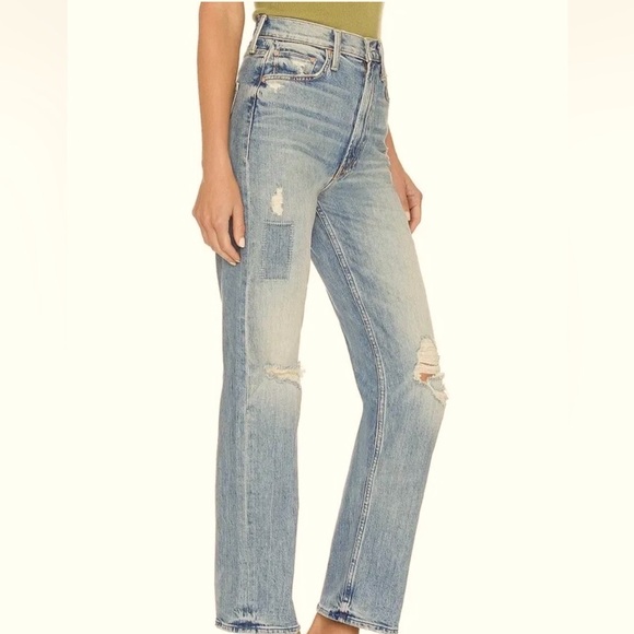 MOTHER Superior High Waisted Study Hover 30 Straight Leg We Are Castaways Denim - Picture 7 of 10